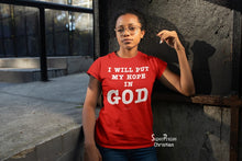 Christian Women T shirt Hope in God Christian Prayer Bible Psalm Ladies tee