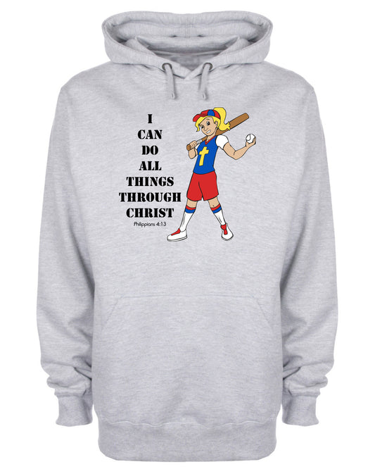 I Can Do All Things Through Christ Hoodie Sport Christian Sweatshirt