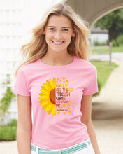 I Can Do All Things Through Christ Sunflower T Shirt