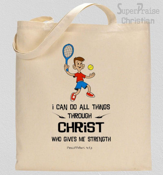 I Can Do All things Through Christ Verse Tote Bag