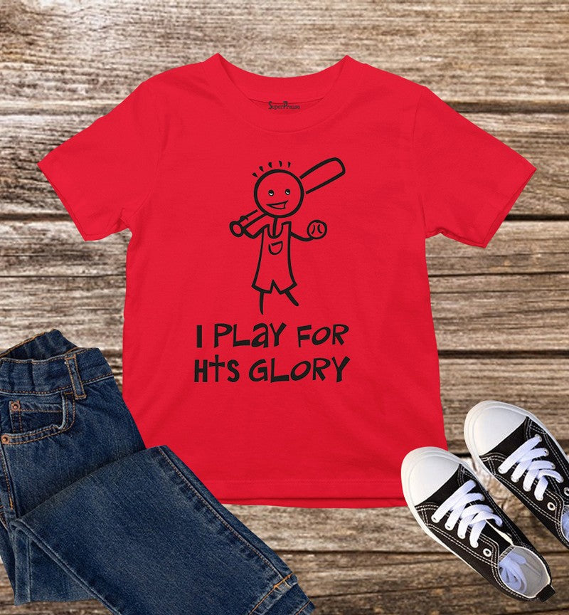 I Play For His Glory Kids T Shirt