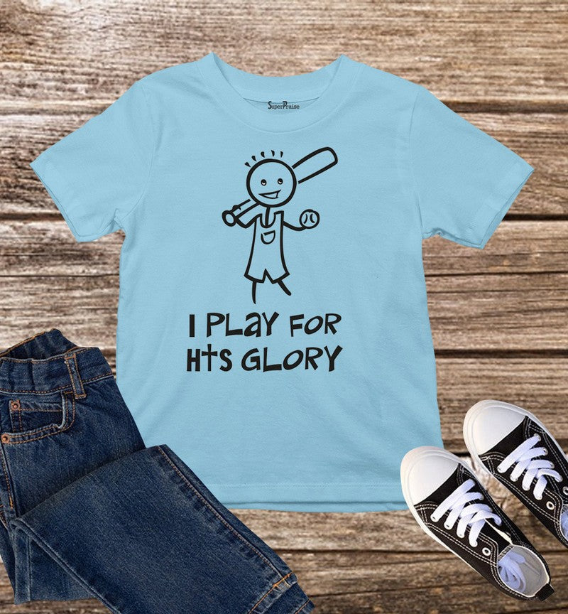 I Play For His Glory Kids T Shirt