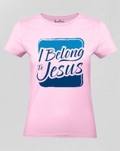 Christian Women T Shirt I Belong To Jesus Pink tee