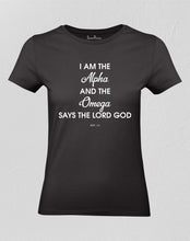 Christian Women T shirt I Am The Alpha Bible Verse Faith
