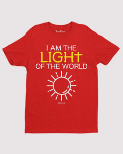 I Am The Light Of the Worlds Bible Passage John 8:12 Christian T Shirt