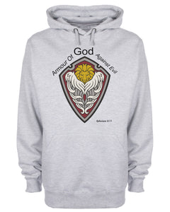Armour of God Against Evil Lion of Judah Hoodie Jesus Christ Hooded Sweatshirt
