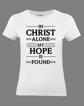 Christian Women T Shirt Christ Alone Hope God White Tee