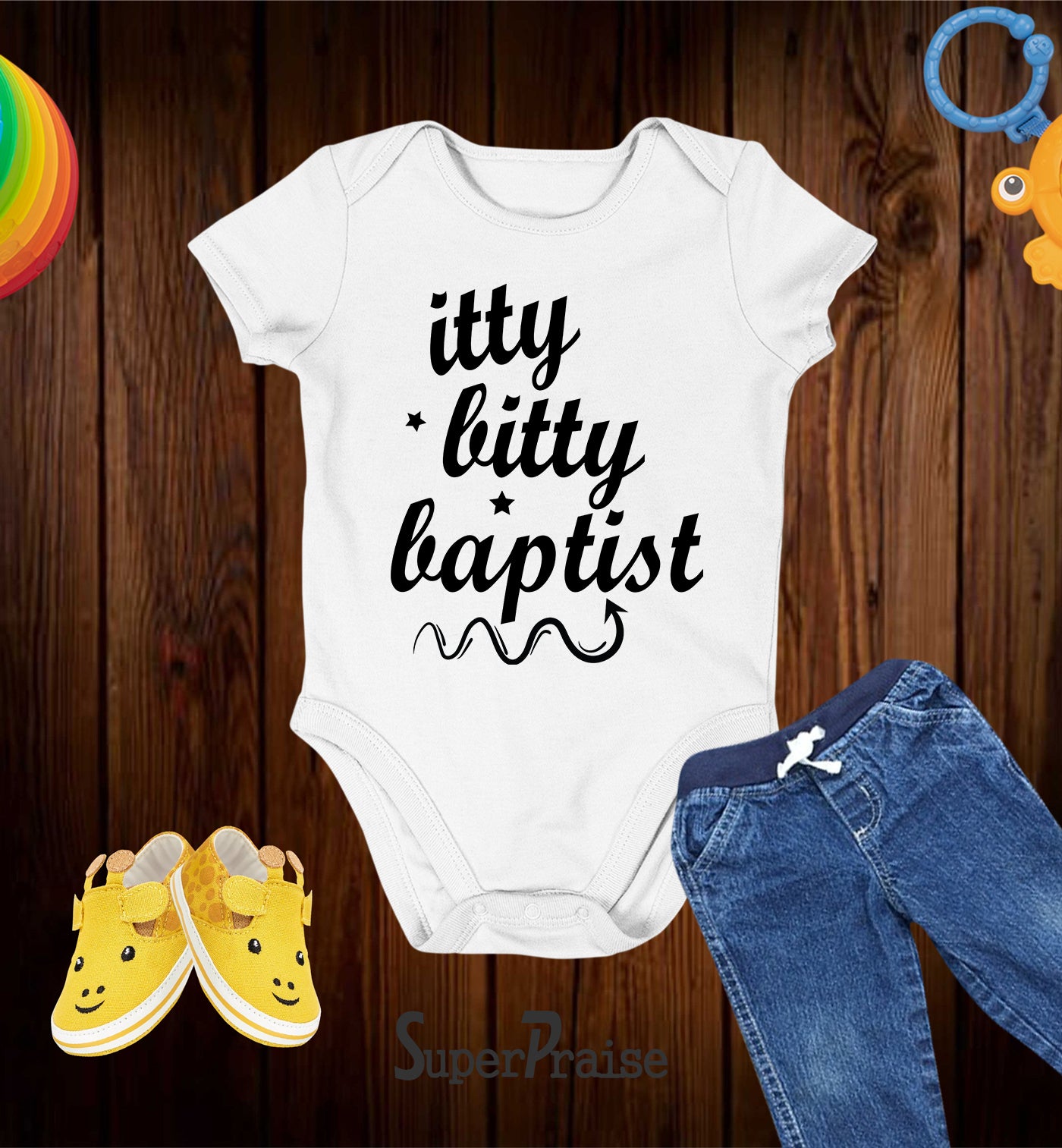 Itty Bitty Baptist Christian Baby Bodysuit