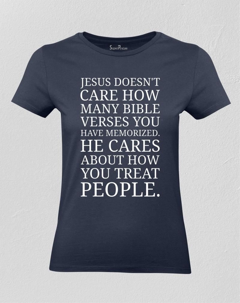 Jesus Doesn't Care Christian Women T shirt