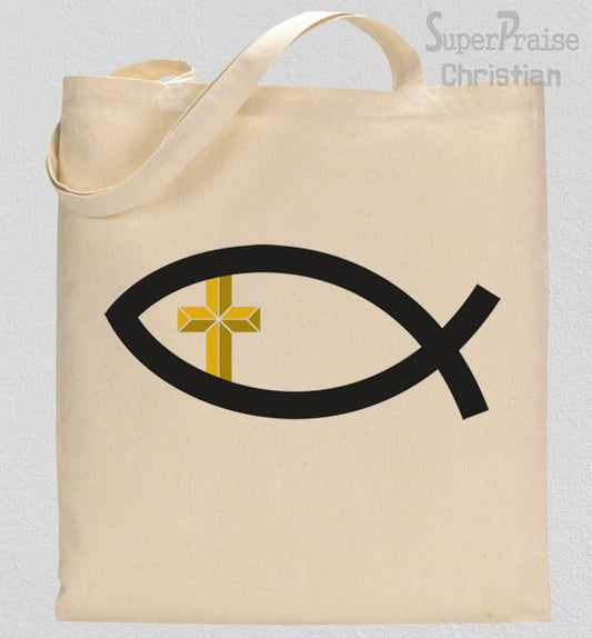 Jesus Fish Sign Tote Bag