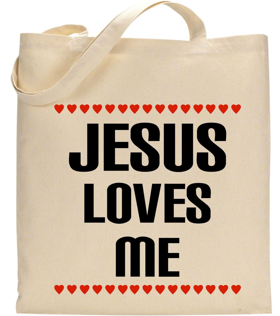 Jesus Loves Me Christian Tote Bag