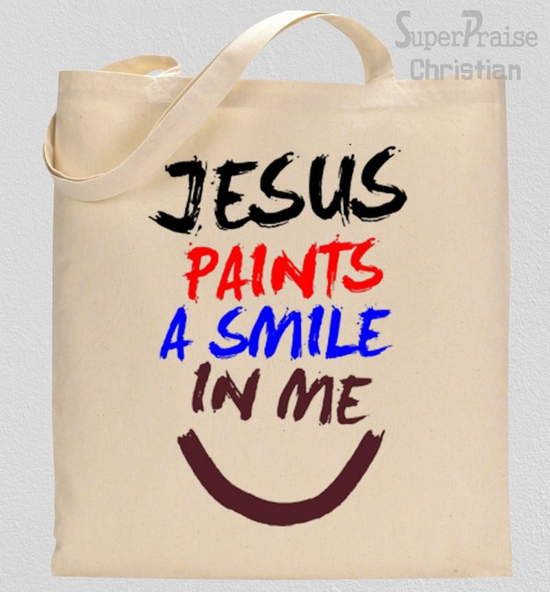 Jesus Painting Tote Bag