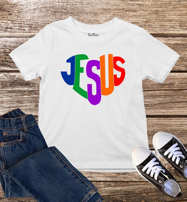 Jesus Rainbow Kids T Shirt
