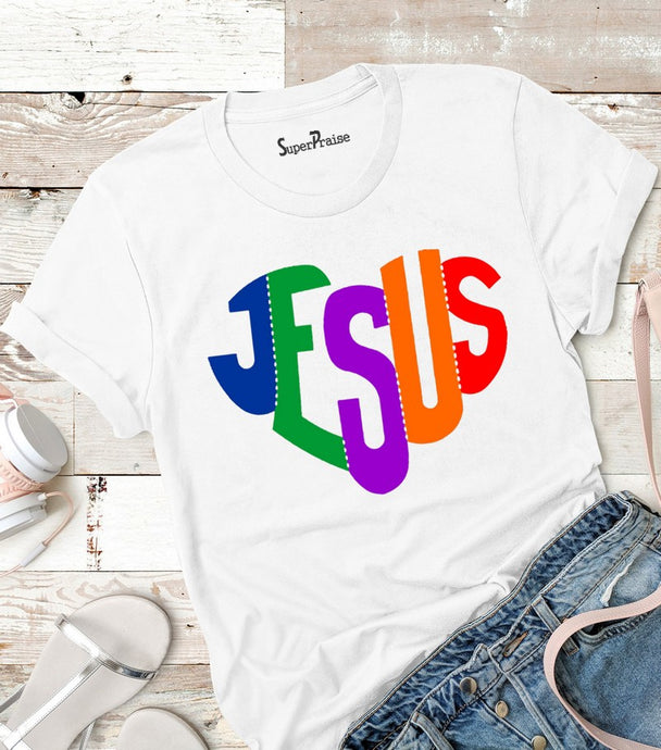 Jesus Rainbow T Shirt