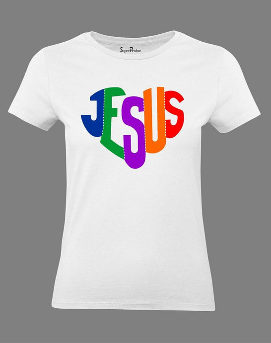 Jesus Rainbow Women T Shirt