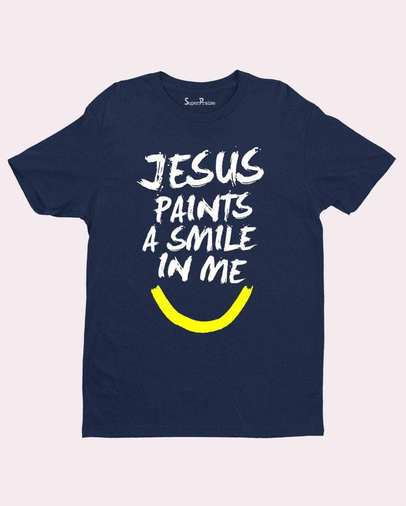 Jesus Smiling Painting T Shirt
