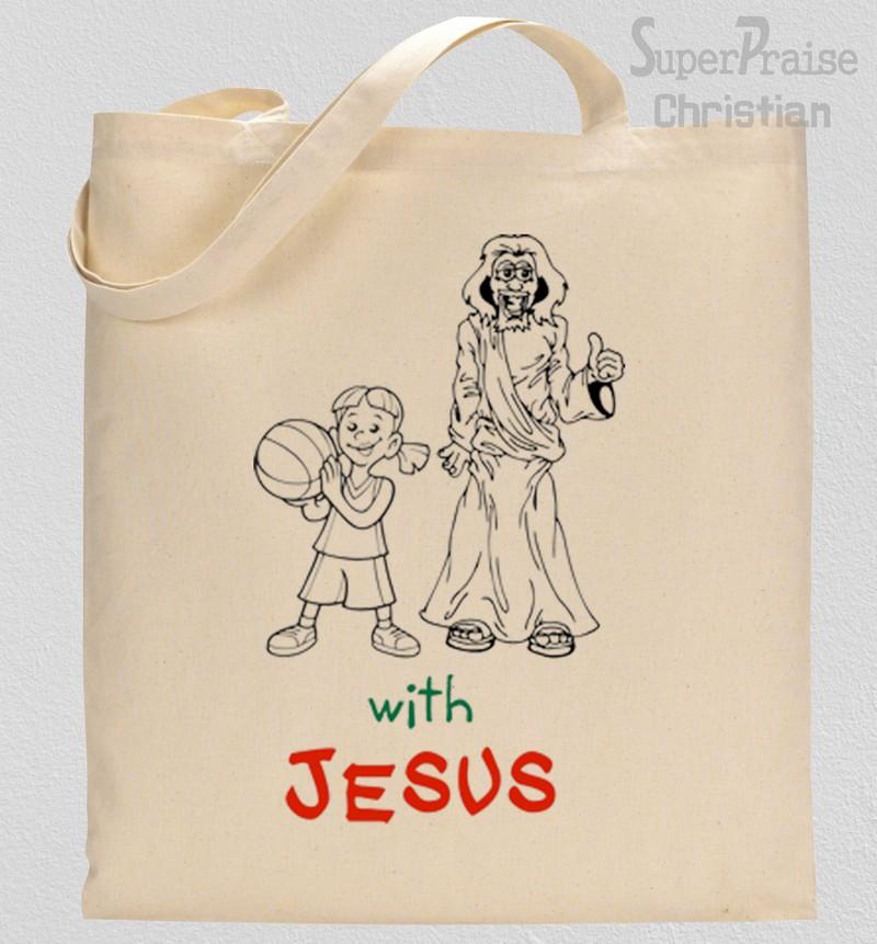 Jesus With Children Tote Bag