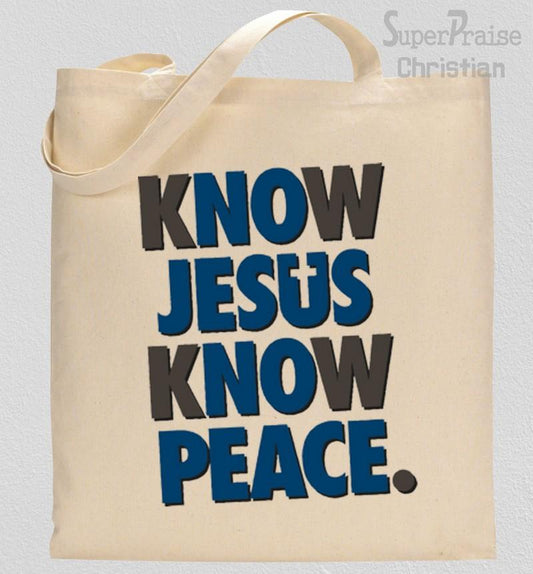 Know Jesus Know Peace.Tote Bag