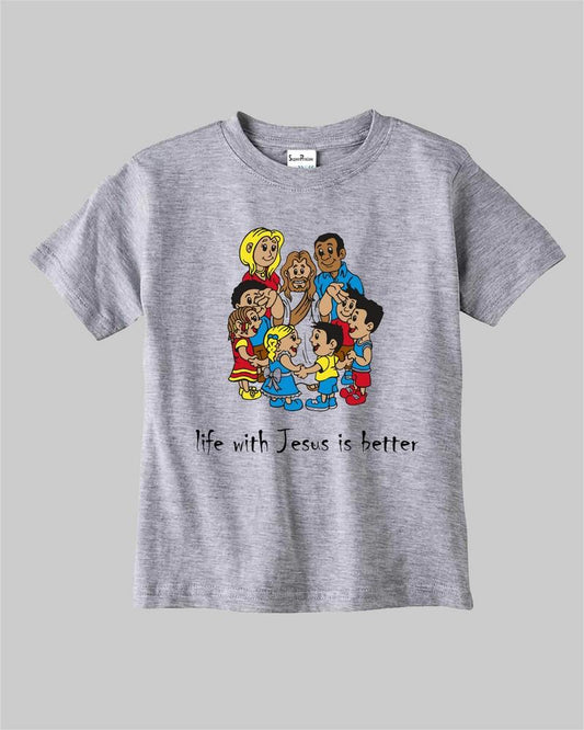 Life with Jesus is Better Kids T Shirt