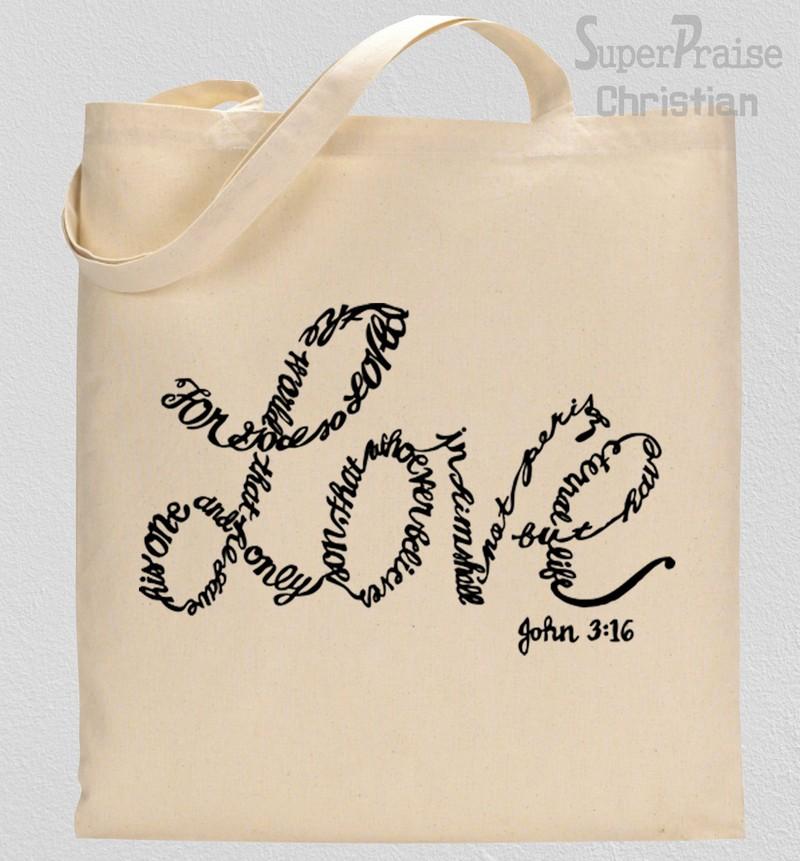 Love John 3:16 Tote Bag 