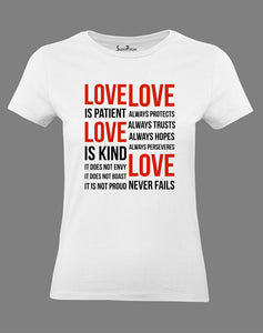 Christian Women T Shirt Love Is Patient 