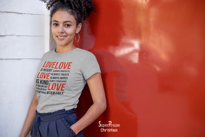 Christian Women T Shirt Love Is Patient Ladies tee