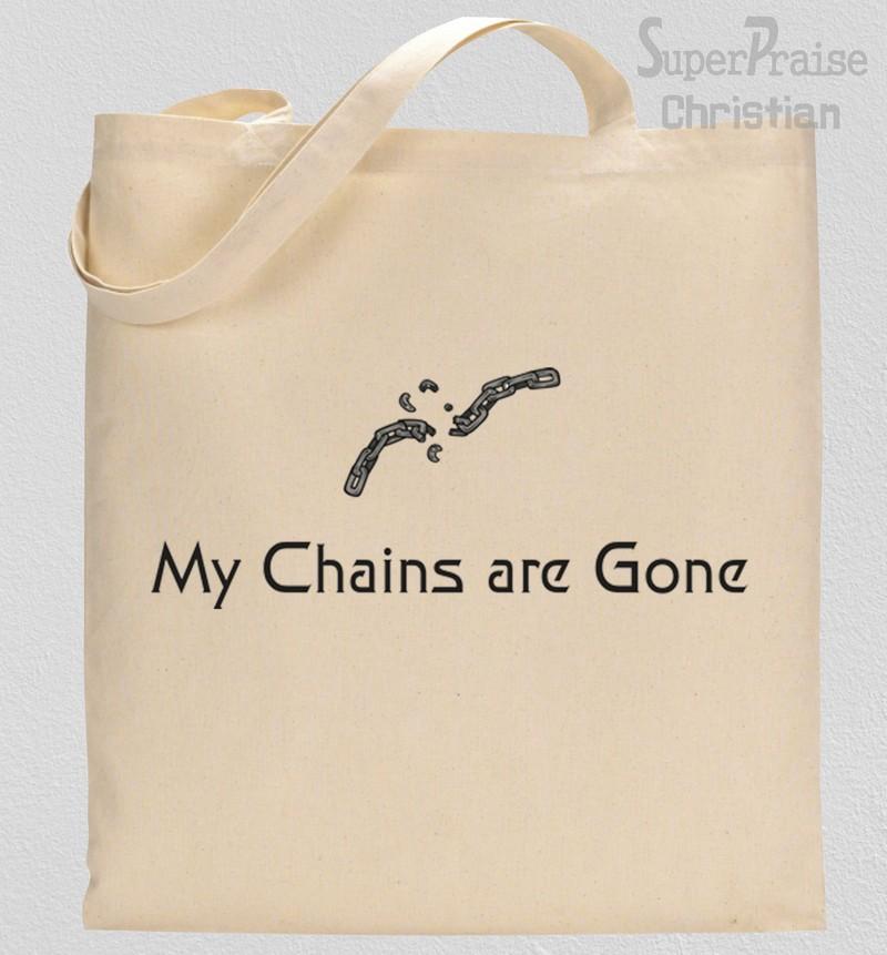 My Chains Are gone Lyrics Tote Bag