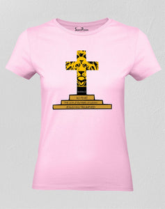 Christian Women T Shirt No Fear Jesus Faith