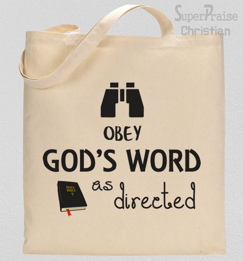 Obey God's Word Tote Bag