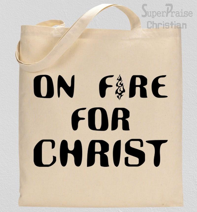 On Fire For Christ Tote Bag