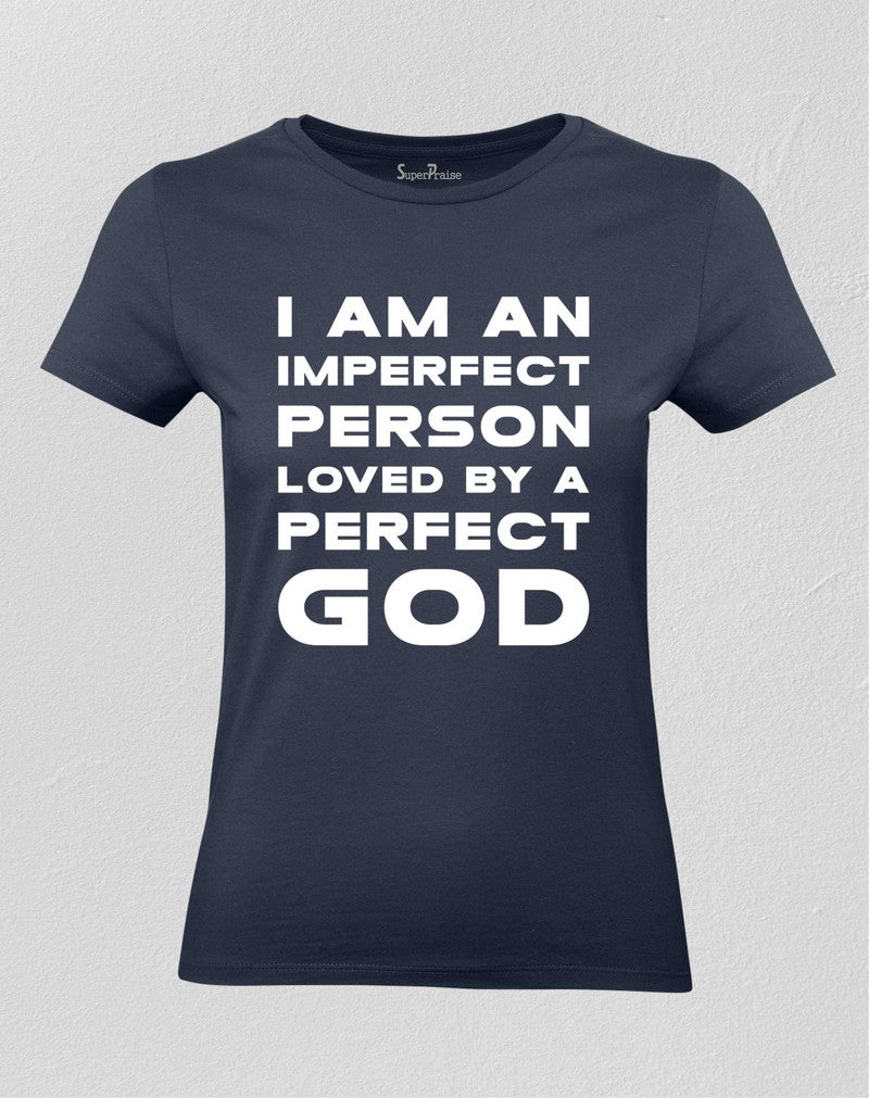 Christian Women T shirt Perfect God Church Religion