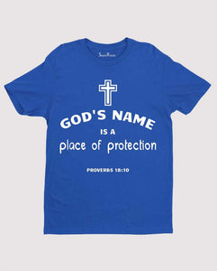 Gods Name Place of Protection Christian T Shirt
