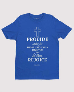 Christian Religious T Shirt Jesus Provide Shelter Cross