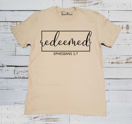 Redeemed Ephesians 1:7 Bible Verse Pastor Gift T Shirt