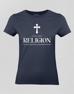 Christian Women T shirt Religion Worship Praise Spirituality Faith