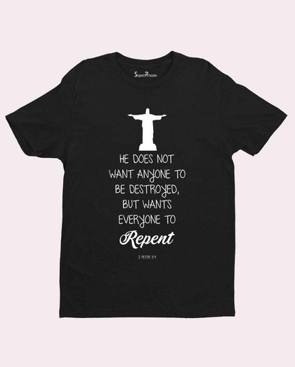 Christian Religious T Shirt Repent Salvation Jesus