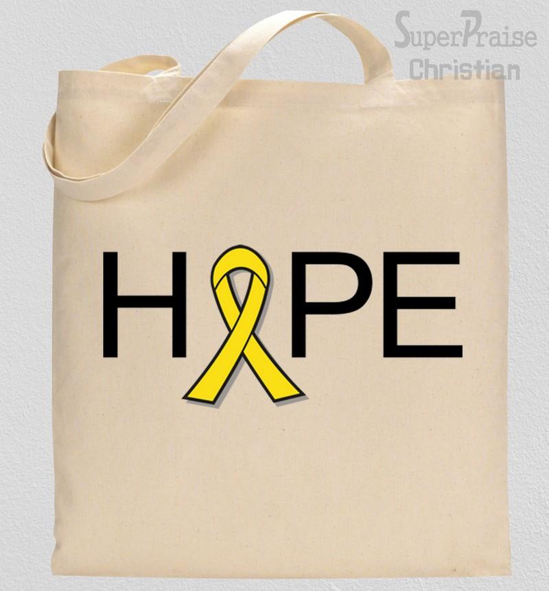 Ribbon Hope Tote Bag
