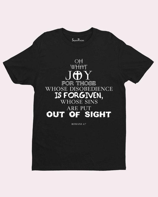 Romans 4:7 Bible Verse T Shirt