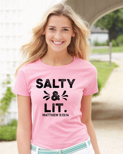 Salty and Lit Christian T Shirt
