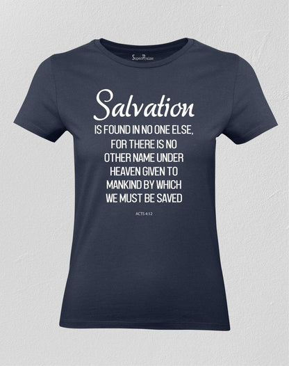 Christian Women T shirt Salvation Resurrection Cross Praise Worship