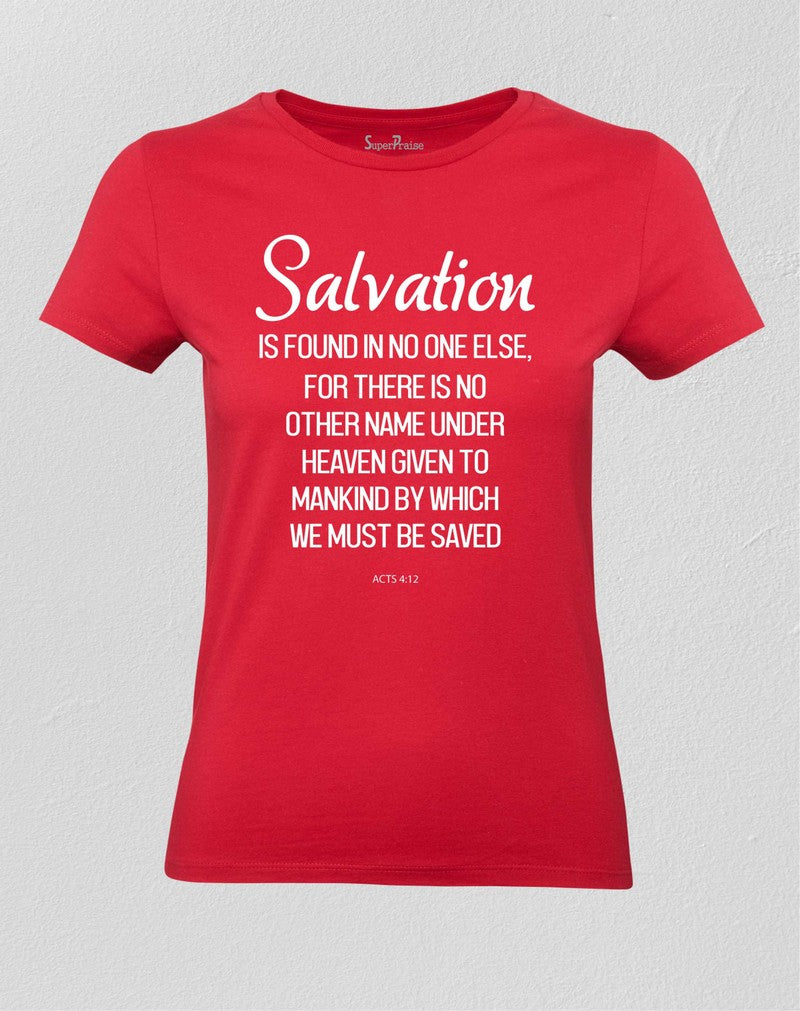Christian Women T shirt Salvation Resurrection Cross Praise Worship