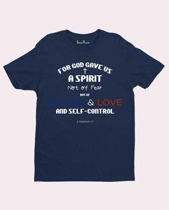 Power Love Self Control Bible Verse Christian T Shirt