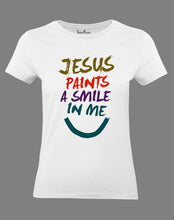 Christian Women T Shirt Paints A Smile In Me 