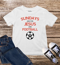 Sundays Are For Jesus And Football Kids T Shirt