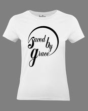 Christian Women T Shirt Saved By Grace Jesus