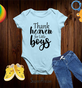 Thank Heaven For Little Boys Baby Bodysuit