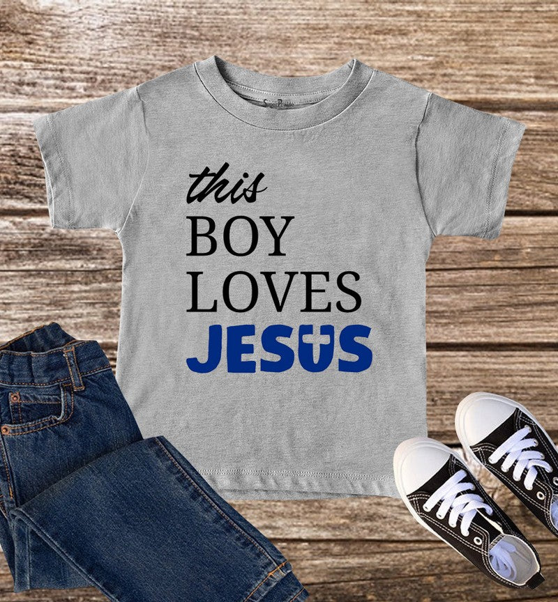 This Boy Loves Jesus Kids T Shirt