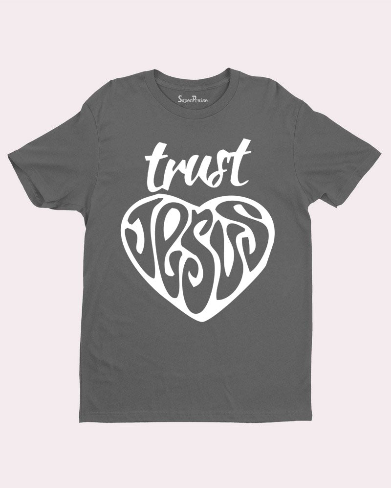 Trust Jesus Love Believe Faith in God Christian T shirt