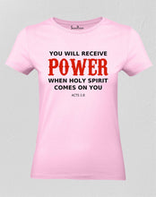 Christian Women T Shirt Power Holy Spirit