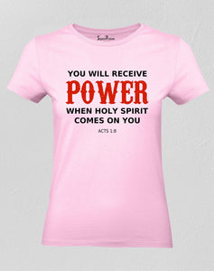 Christian Women T Shirt Power Holy Spirit